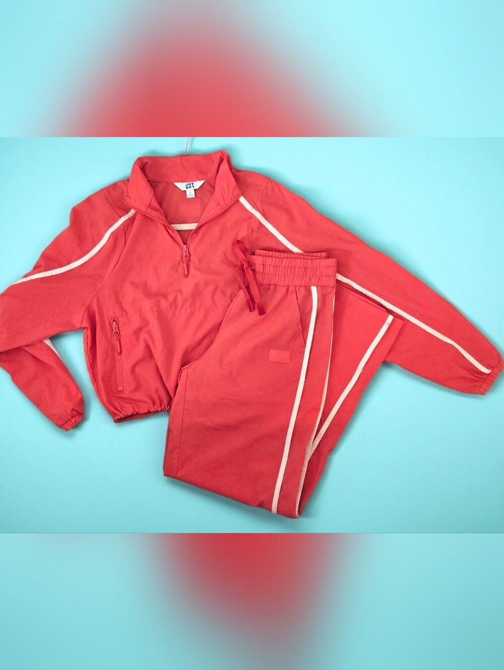 JoyLab Red Coral Tracksuit (Track Jacket And Track Pants)